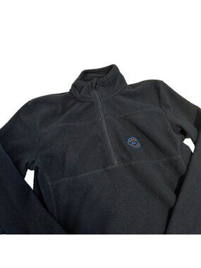 Boys Quiksilver Sweater Aker Fleece Black 1/4 Zip Large 14 Skater Hiking y2k VGC